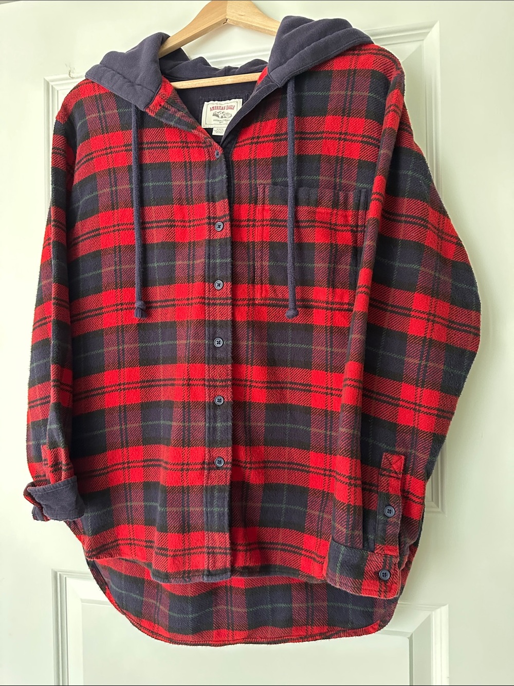American Eagle Outfitters Cozy Cabin Flannel Hoodie